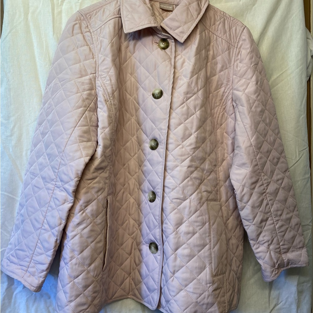 Chico's Blush Quilted Puffer Coat